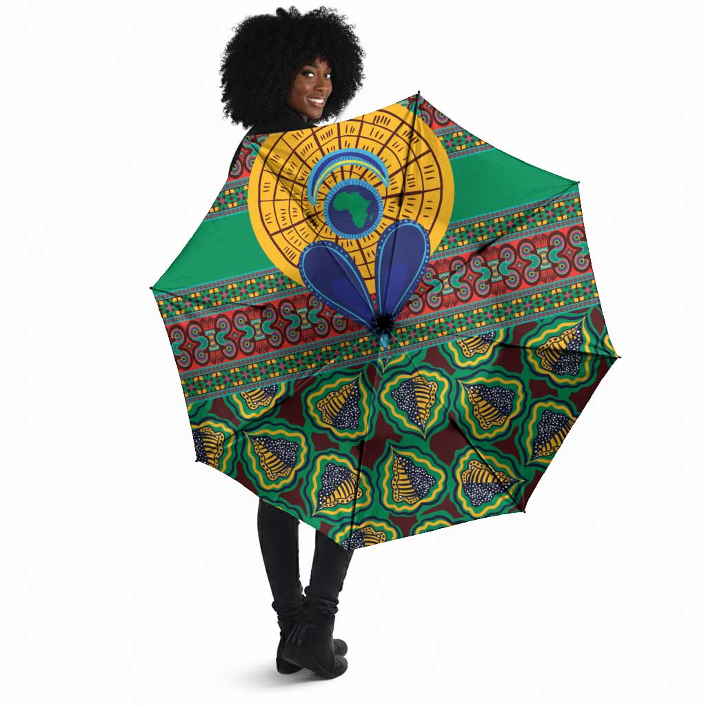 African Pattern Traditional Kanga Style Umbrella