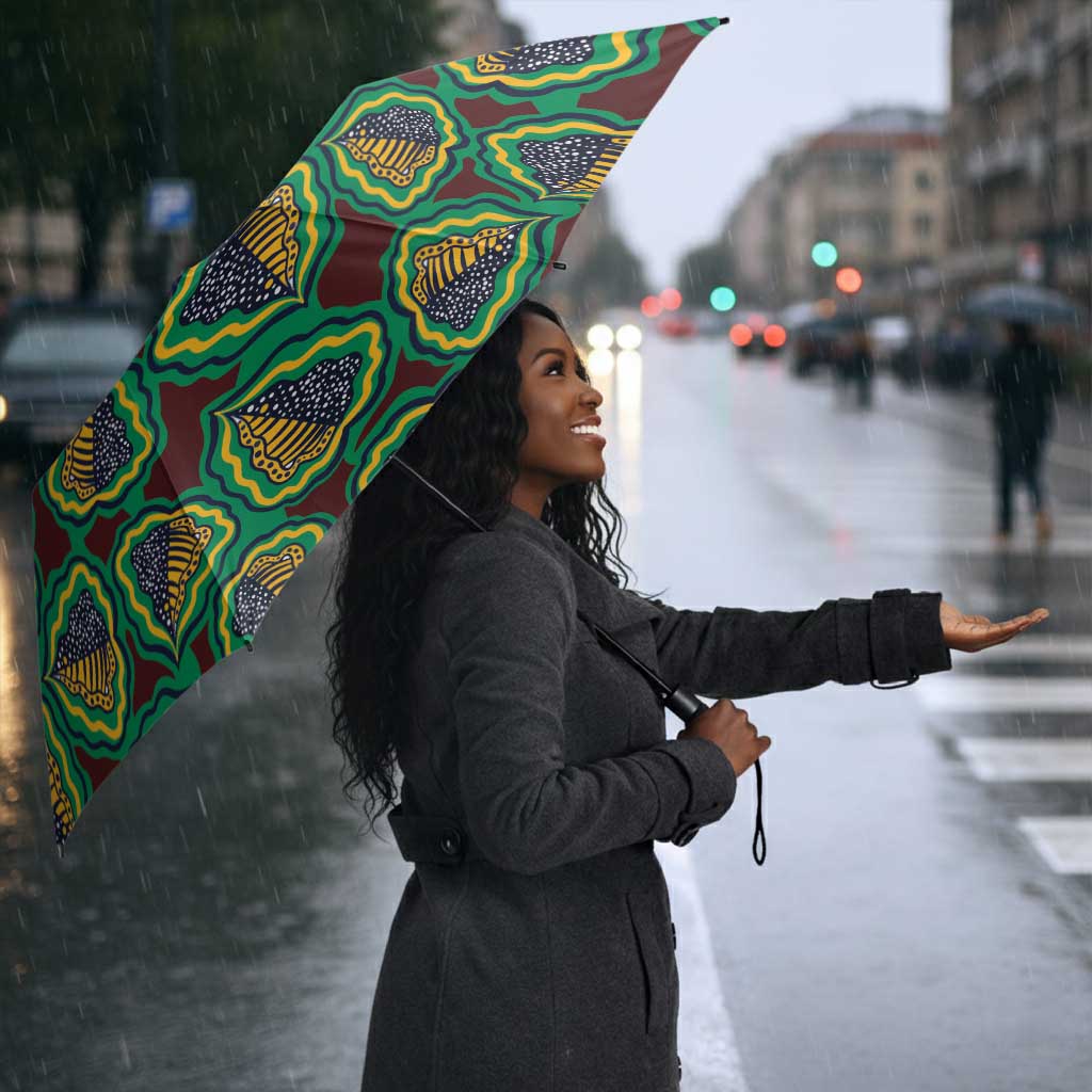 African Pattern Traditional Kanga Style Umbrella