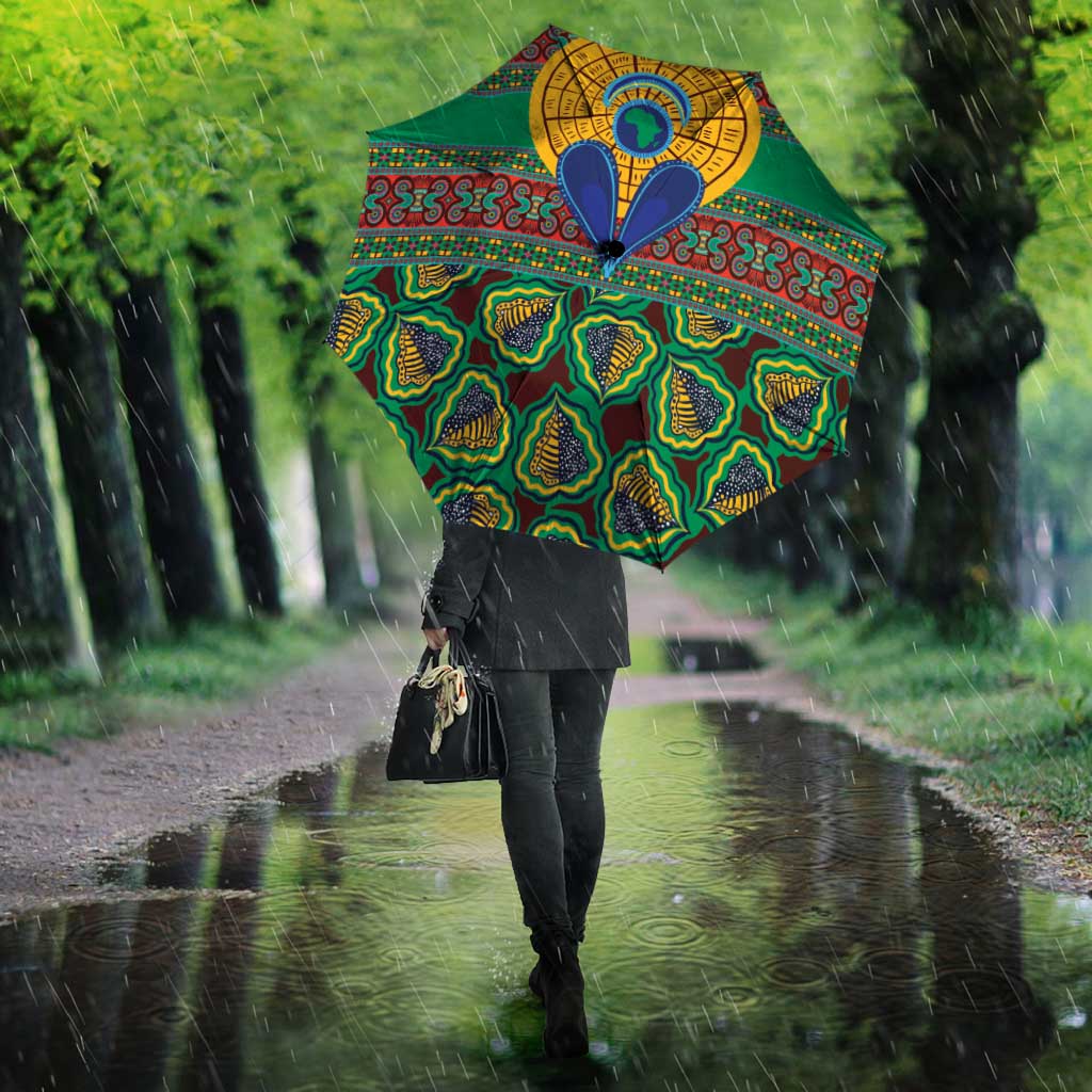 African Pattern Traditional Kanga Style Umbrella