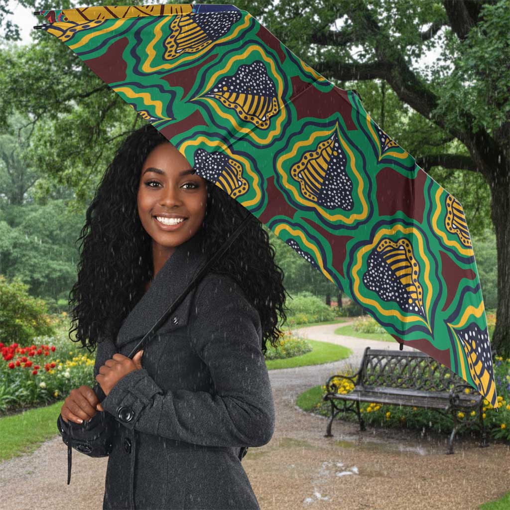 African Pattern Traditional Kanga Style Umbrella