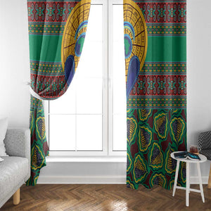 Afro Pattern Traditional Kanga Style Window Curtain