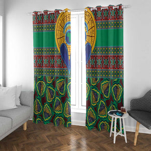 Afro Pattern Traditional Kanga Style Window Curtain