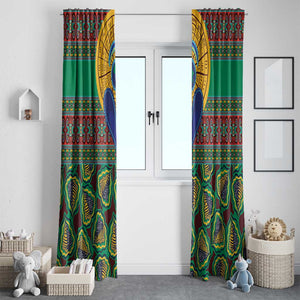 Afro Pattern Traditional Kanga Style Window Curtain