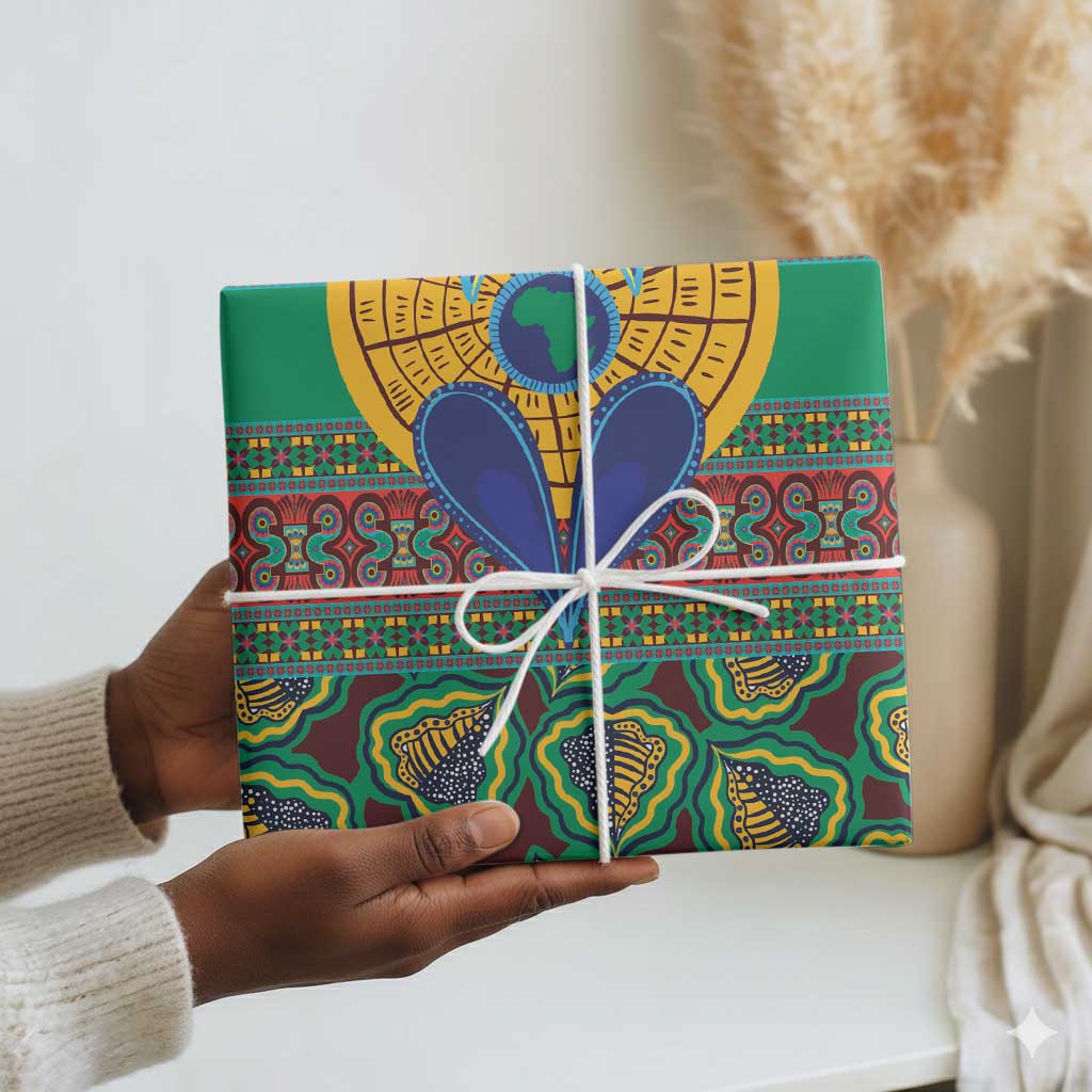 Africa Pattern Traditional Kanga Style Wrapping Paper - African Pride