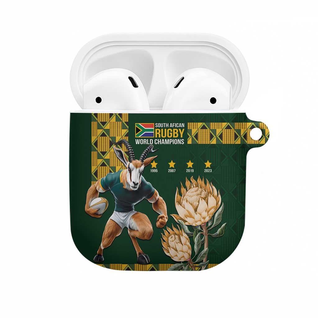 South Africa Rugby History World Champions AirPods Case Springboks Make History