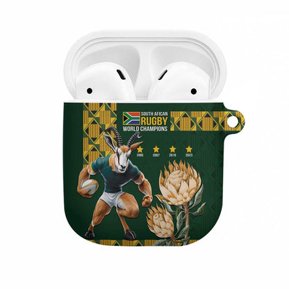 South Africa Rugby History World Champions AirPods Case Springboks Make History