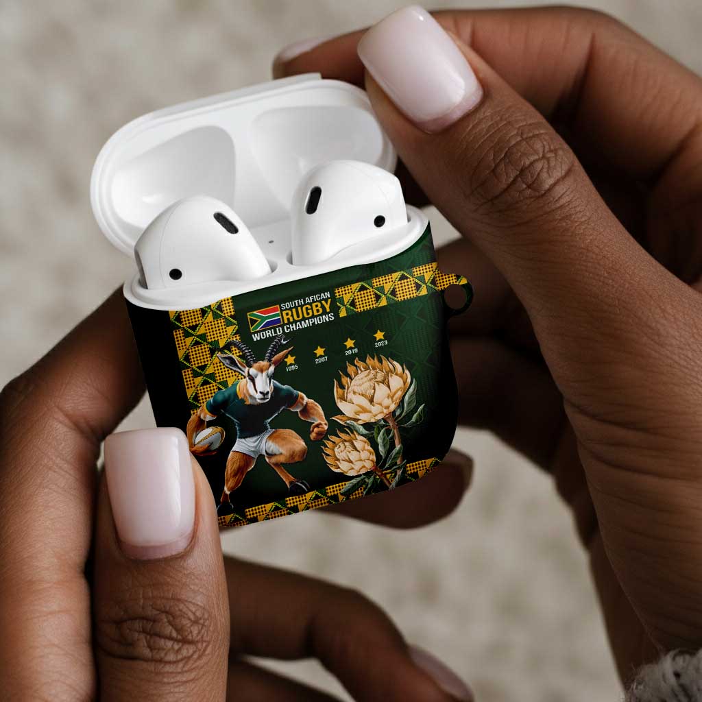 South Africa Rugby History World Champions AirPods Case Springboks Make History