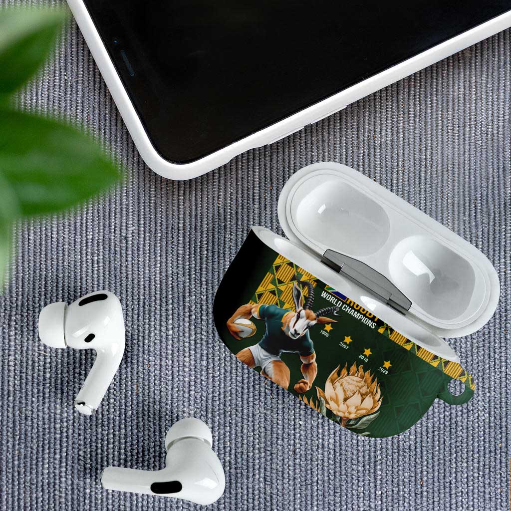 South Africa Rugby History World Champions AirPods Case Springboks Make History