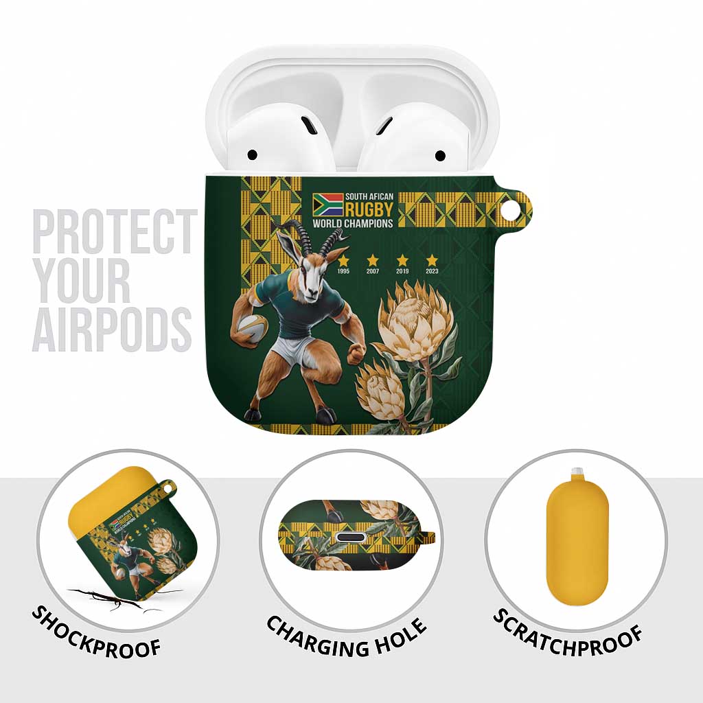South Africa Rugby History World Champions AirPods Case Springboks Make History