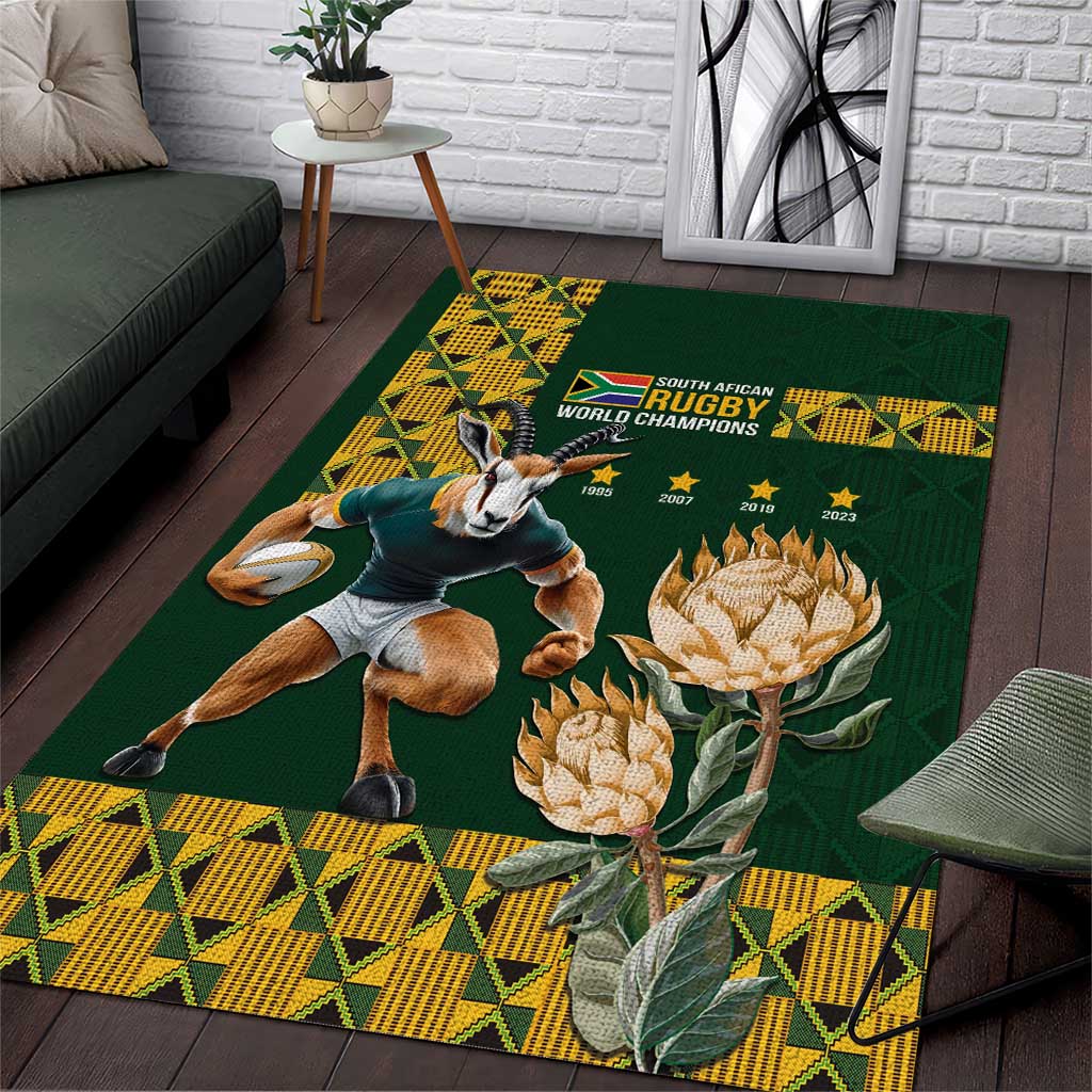 South Africa Rugby History World Champions Area Rug Springboks Make History