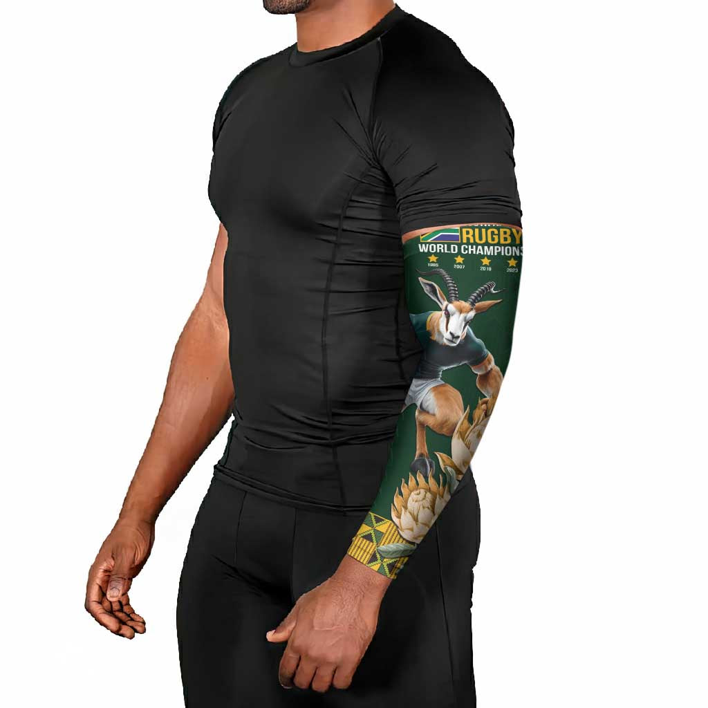 South Africa Rugby History World Champions Arm Sleeves Springboks Make History