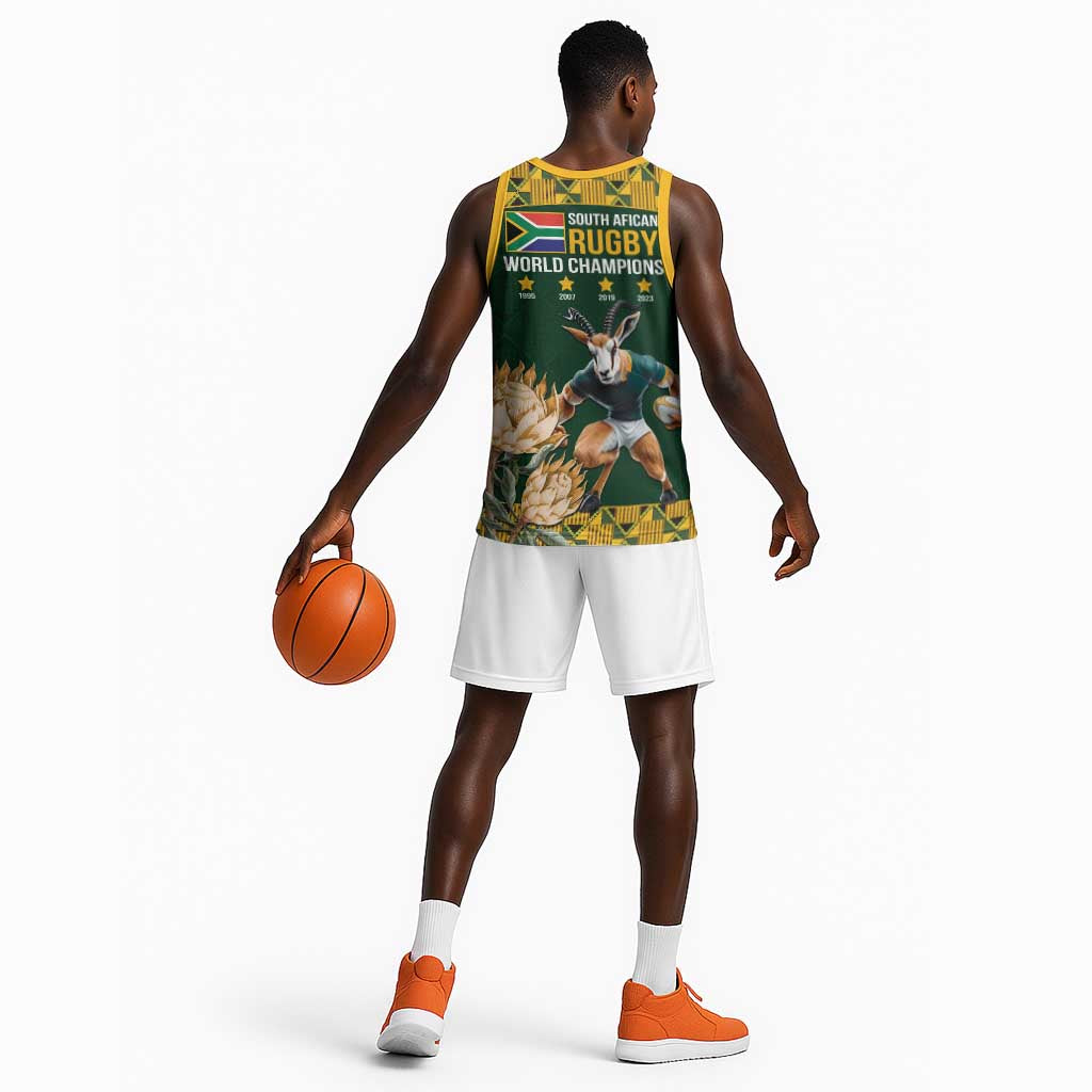 South Africa Rugby History World Champions Basketball Jersey Springboks Make History LT9