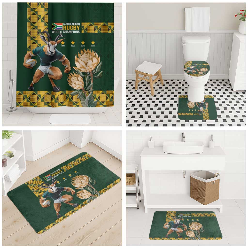 South Africa Rugby History World Champions Bathroom Set Springboks Make History