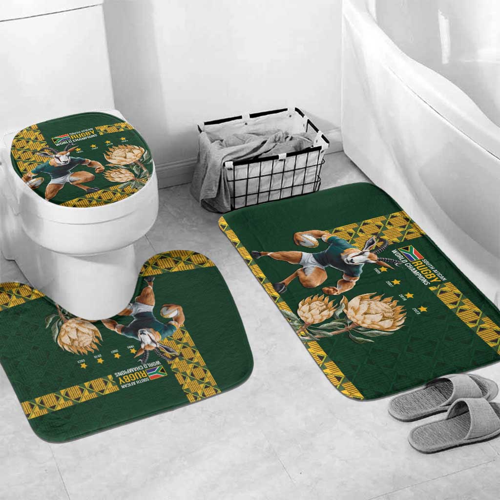 South Africa Rugby History World Champions Bathroom Set Springboks Make History