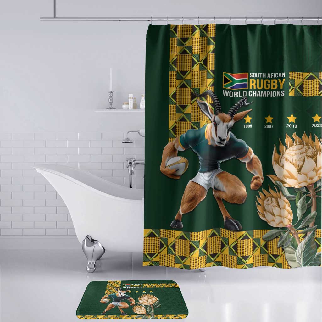 South Africa Rugby History World Champions Bathroom Set Springboks Make History