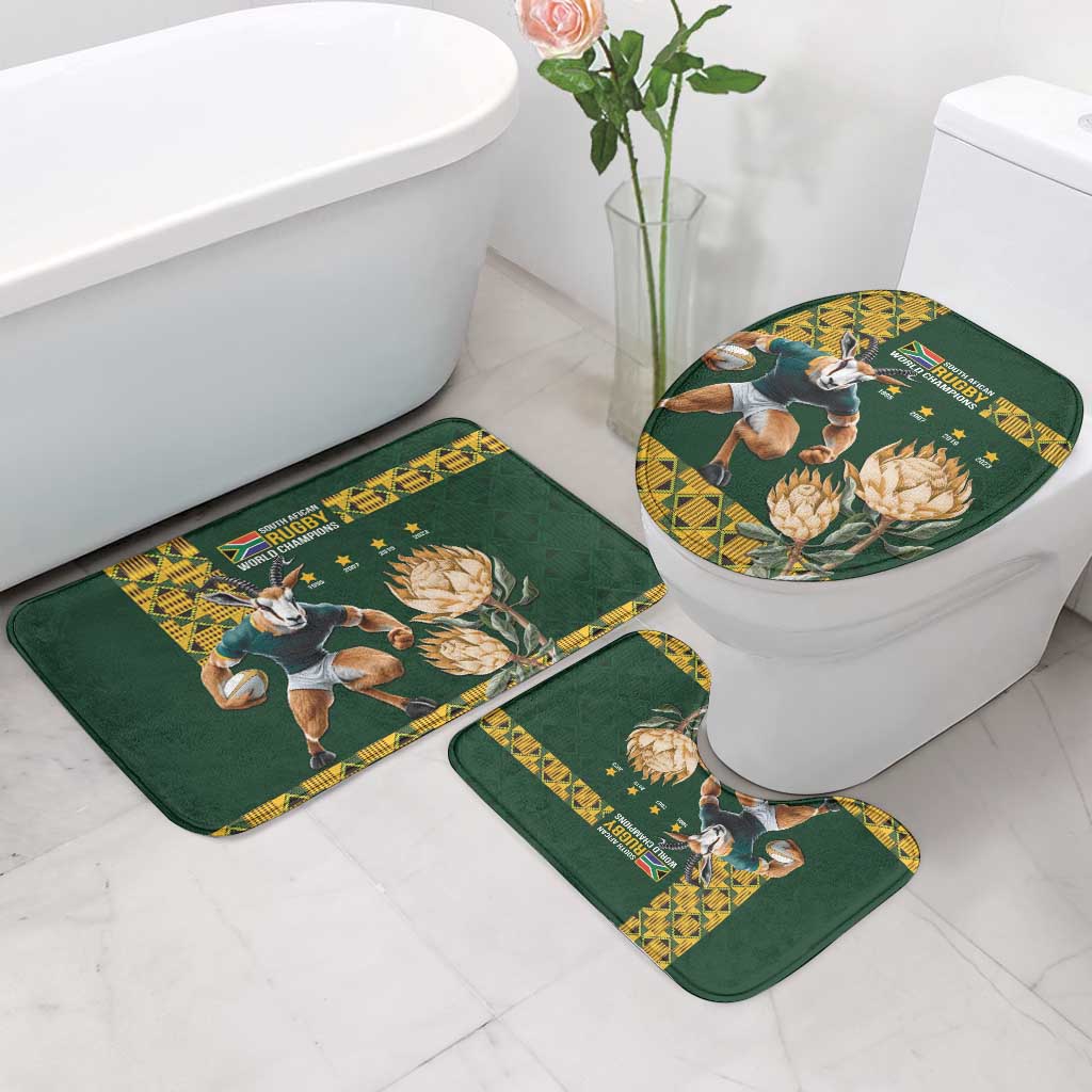 South Africa Rugby History World Champions Bathroom Set Springboks Make History