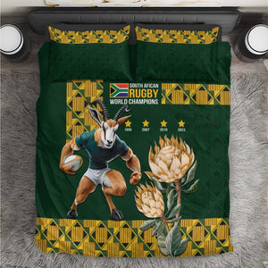 South Africa Rugby History World Champions Bedding Set Springboks Make History