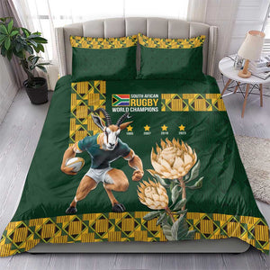 South Africa Rugby History World Champions Bedding Set Springboks Make History