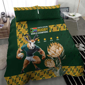 South Africa Rugby History World Champions Bedding Set Springboks Make History