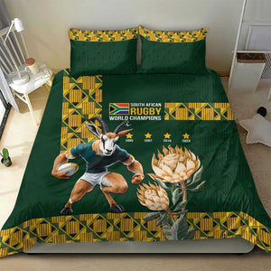 South Africa Rugby History World Champions Bedding Set Springboks Make History