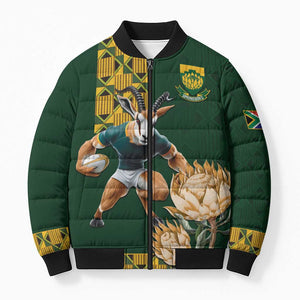 South Africa Rugby History World Champions Bomber Puffer Jacket Springboks Make History