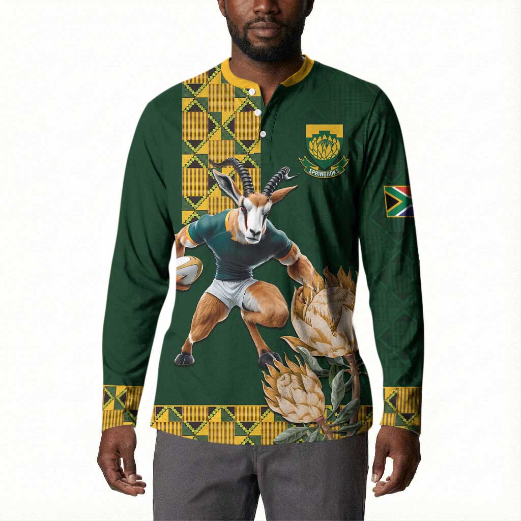 South Africa Rugby History World Champions Button Sweatshirt Springboks Make History