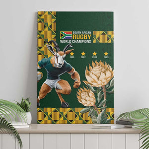 South Africa Rugby History World Champions Canvas Wall Art Springboks Make History