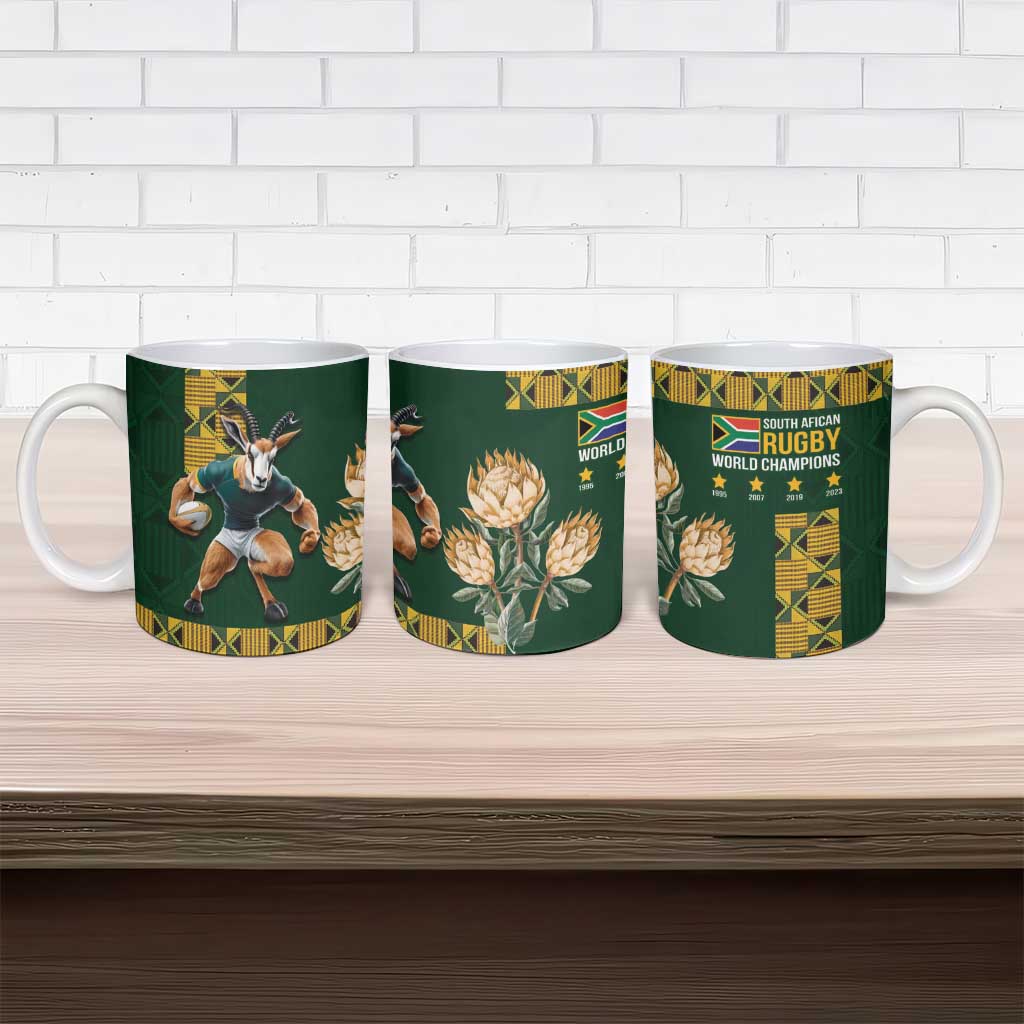 South Africa Rugby History World Champions Ceramic Mug Springboks Make History