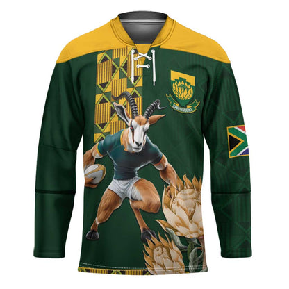 South Africa Rugby History World Champions Hockey Jersey Springboks Make History
