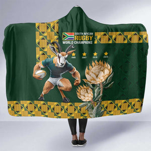 South Africa Rugby History World Champions Hooded Blanket Springboks Make History