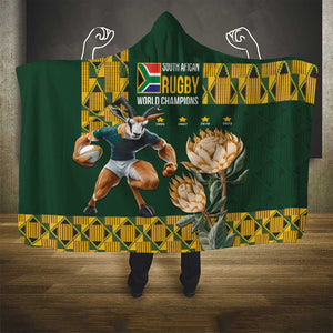 South Africa Rugby History World Champions Hooded Blanket Springboks Make History