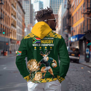 South Africa Rugby History World Champions Hoodie Springboks Make History