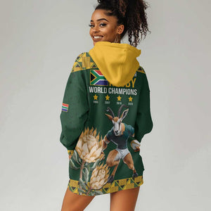 South Africa Rugby History World Champions Hoodie Dress Springboks Make History