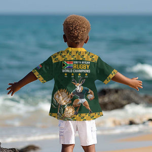 South Africa Rugby History World Champions Kid Hawaiian Shirt Springboks Make History