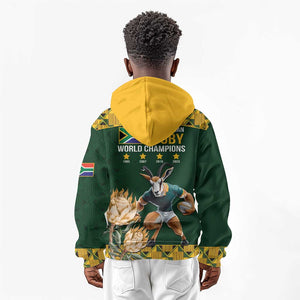 South Africa Rugby History World Champions Kid Hoodie Springboks Make History