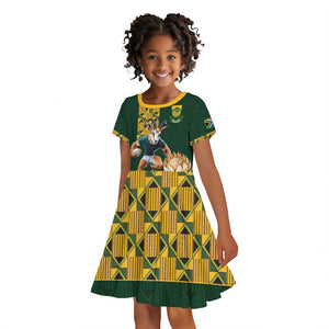 South Africa Rugby History World Champions Kid Short Sleeve Dress Springboks Make History