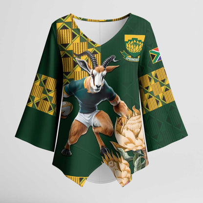 South Africa Rugby History World Champions Kimono Sleeve Blouse Springboks Make History