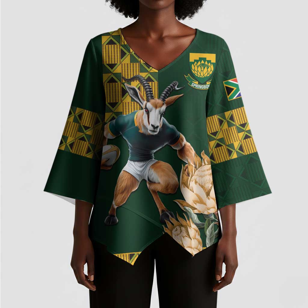 South Africa Rugby History World Champions Kimono Sleeve Blouse Springboks Make History
