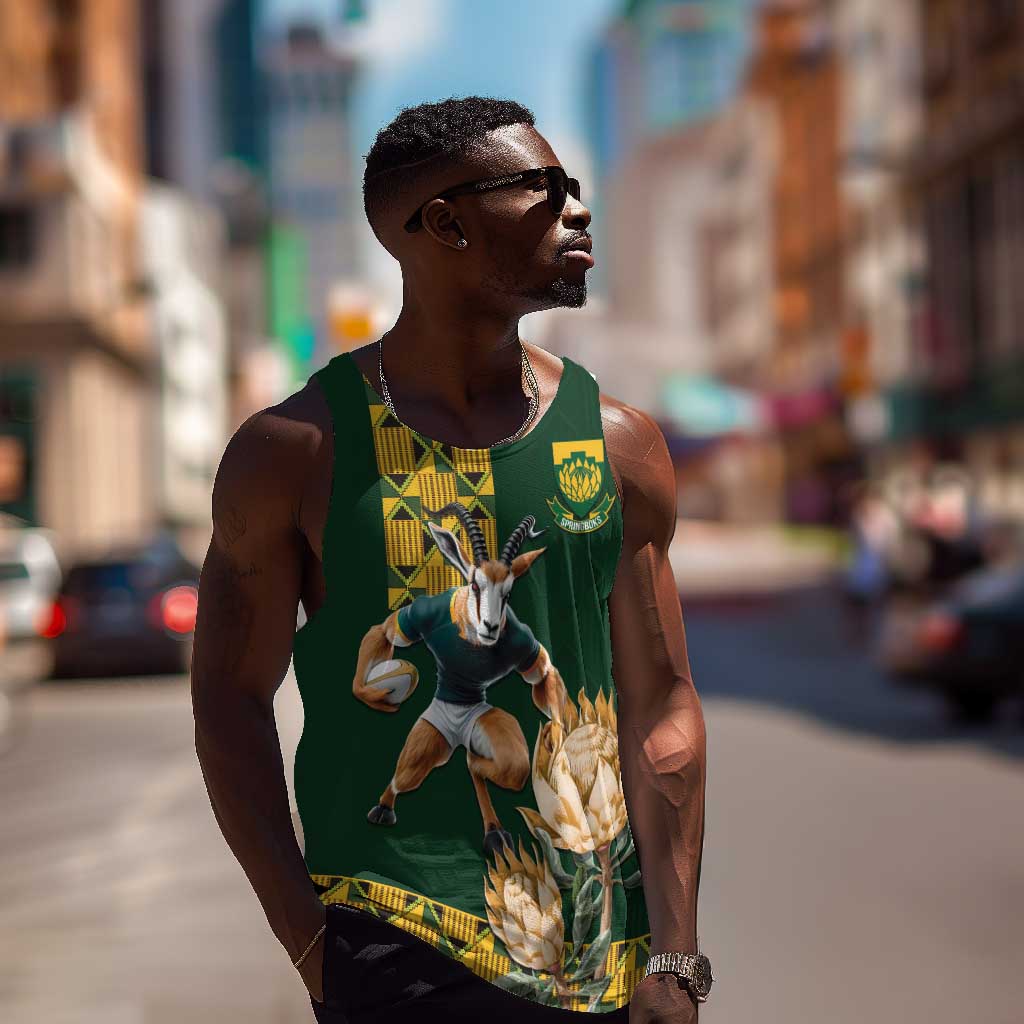 South Africa Rugby History World Champions Men Tank Top Springboks Make History