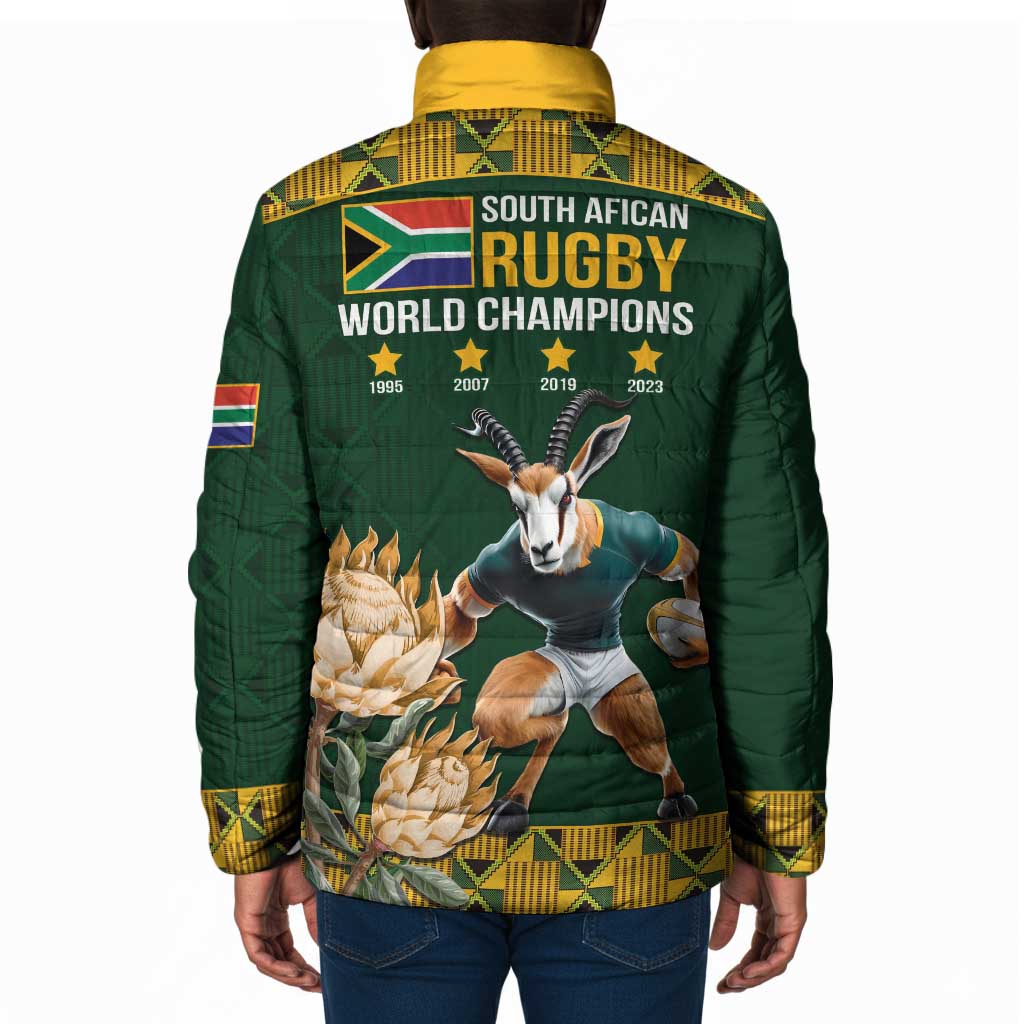 South Africa Rugby History World Champions Padded Jacket Springboks Make History