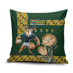 South Africa Rugby History World Champions Pillow Cover Springboks Make History