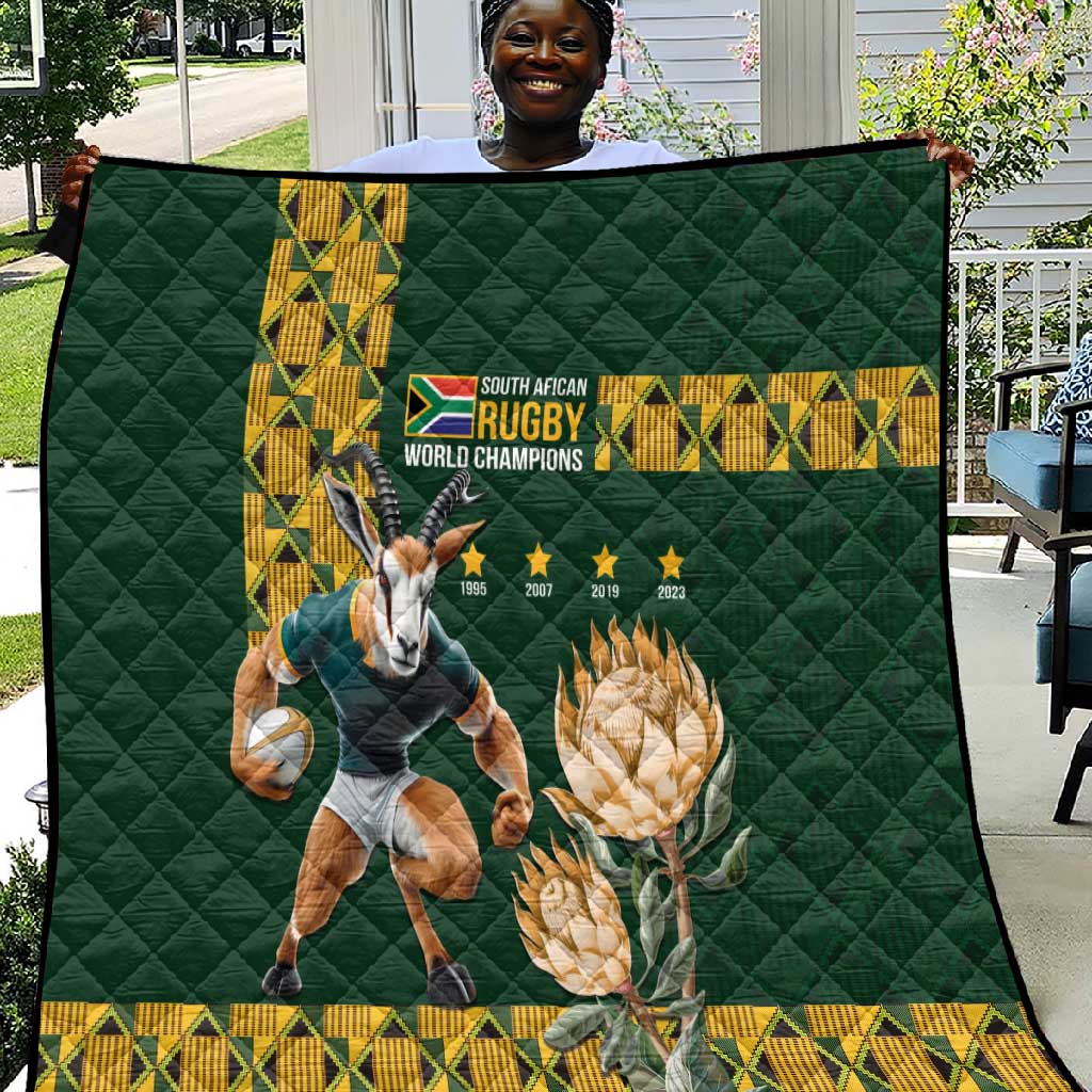 South Africa Rugby History World Champions Quilt Springboks Make History