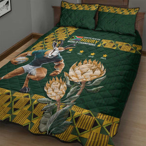 South Africa Rugby History World Champions Quilt Bed Set Springboks Make History