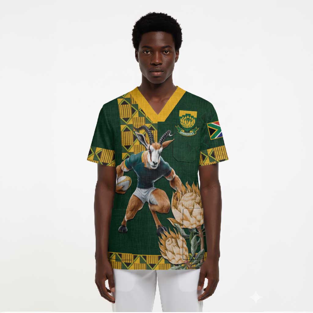 South Africa Rugby History World Champions Scrub Top Springboks Make History