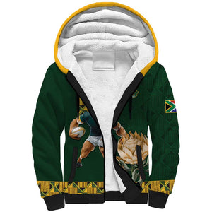 South Africa Rugby History World Champions Sherpa Hoodie Springboks Make History