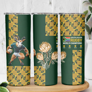 South Africa Rugby History World Champions Skinny Tumbler Springboks Make History