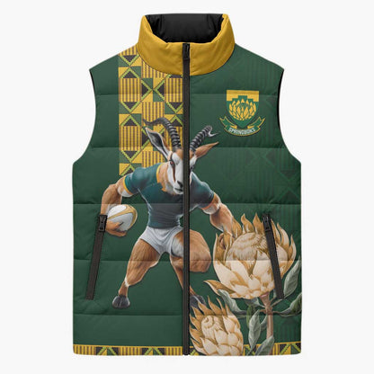 South Africa Rugby History World Champions Sleeveless Puffer Jacket Springboks Make History