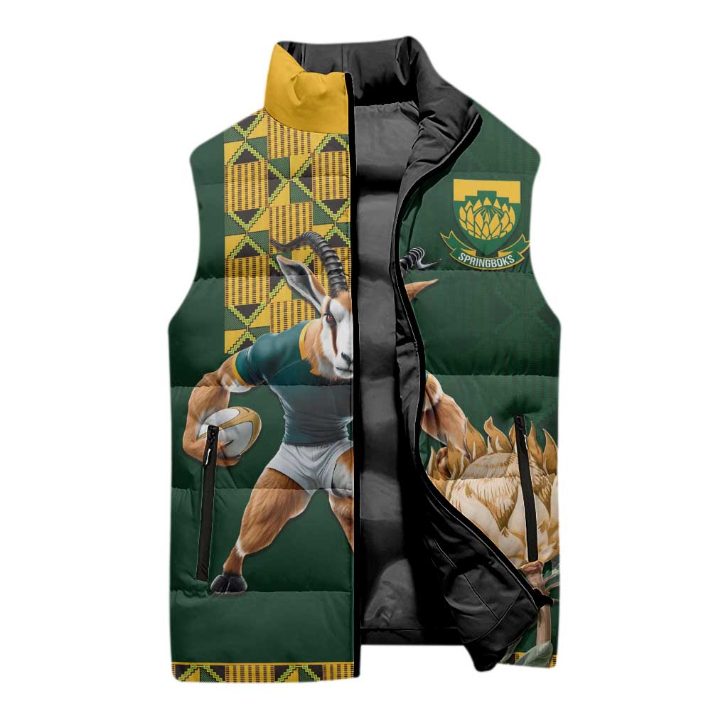 South Africa Rugby History World Champions Sleeveless Puffer Jacket Springboks Make History