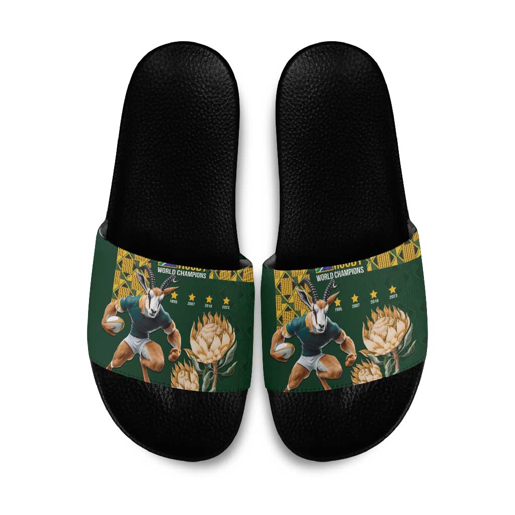 South Africa Rugby History World Champions Slide Sandals Springboks Make History