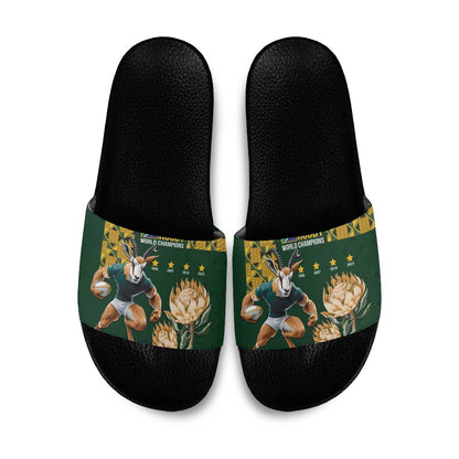 South Africa Rugby History World Champions Slide Sandals Springboks Make History